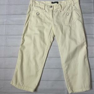 Sanctuary for Anthropology cropped capris size small lightest yellow